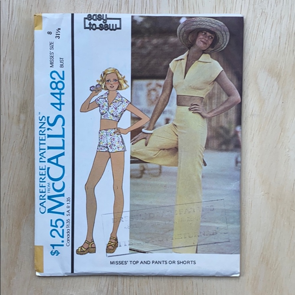 Vintage McCall’s 4482 Sewing Pattern